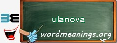 WordMeaning blackboard for ulanova